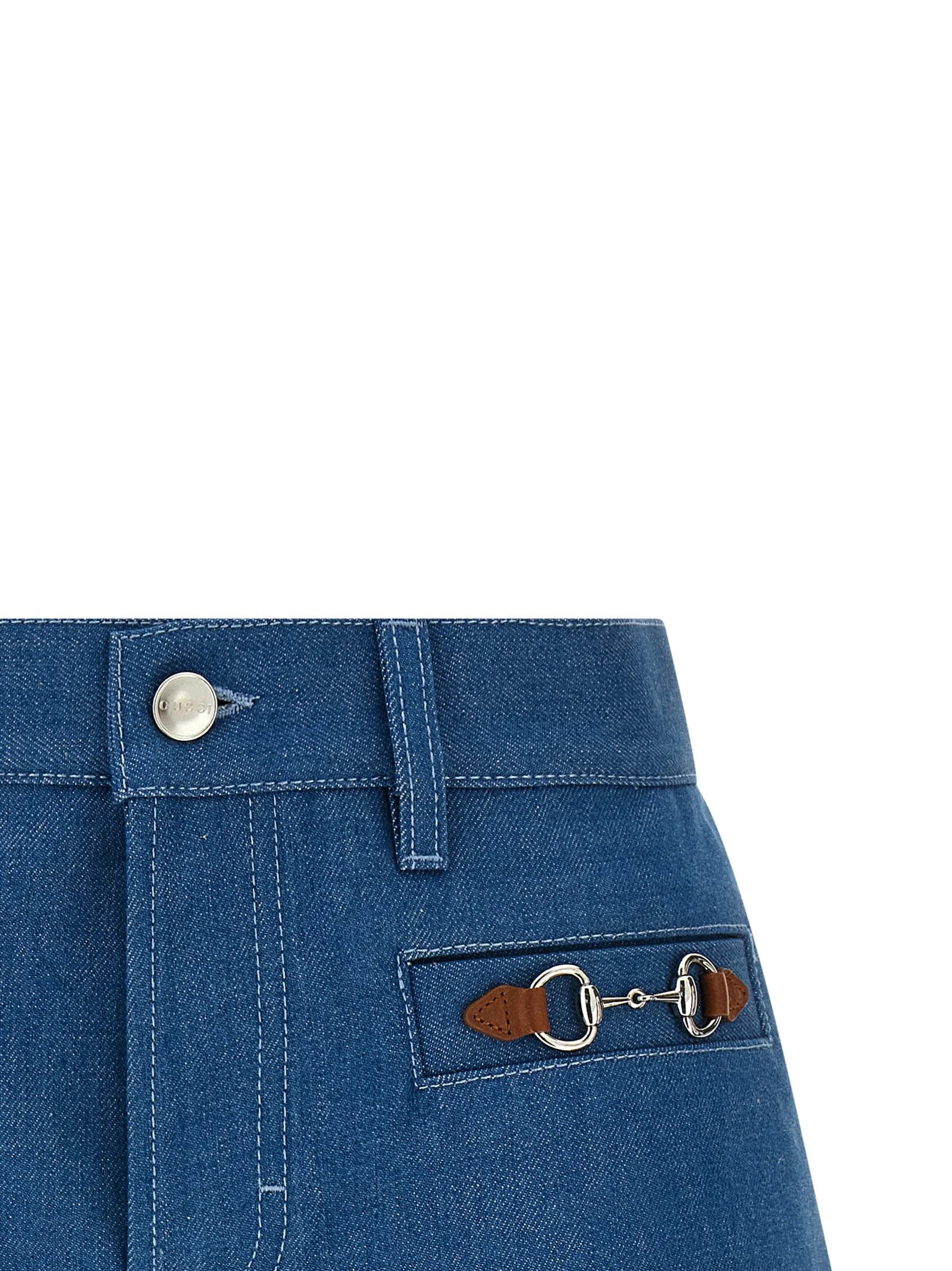 Gucci Blue Cotton Bermuda Shorts - 26