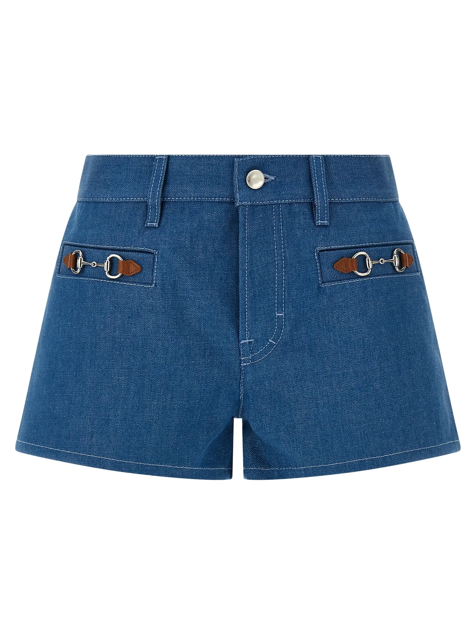 Gucci Blue Cotton Bermuda Shorts - 26