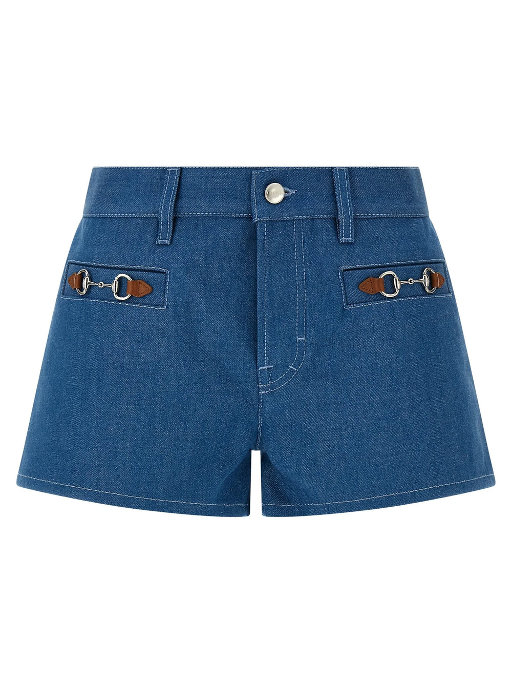 Gucci Blue Cotton Bermuda Shorts - 26