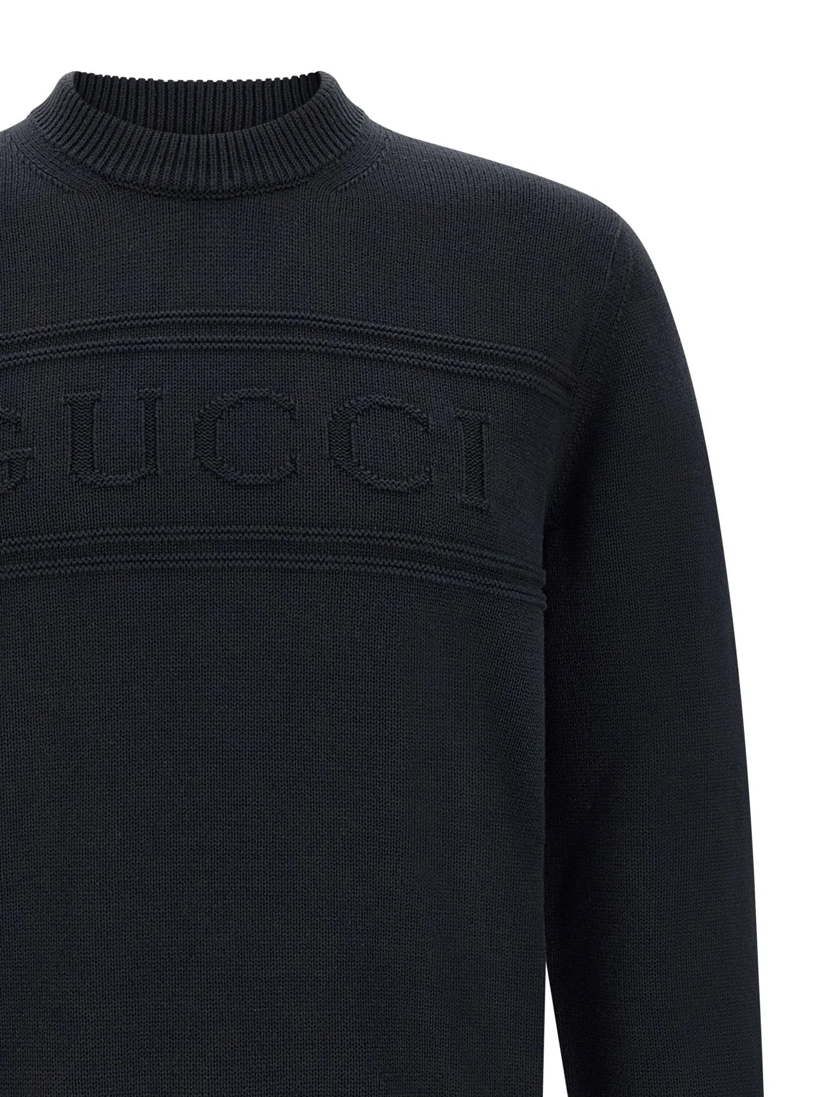 Gucci Blue Cotton Cardigan