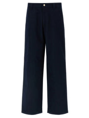 Gucci Blue Cotton Casual Pants