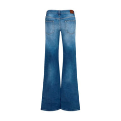 Gucci Blue Cotton Flared Jeans - W25