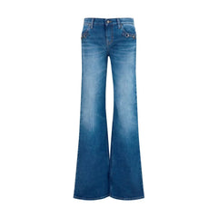 Gucci Blue Cotton Flared Jeans - W25