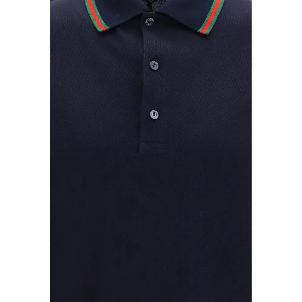 Gucci Blue Cotton Polo Shirt