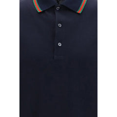 Gucci Blue Cotton Polo Shirt