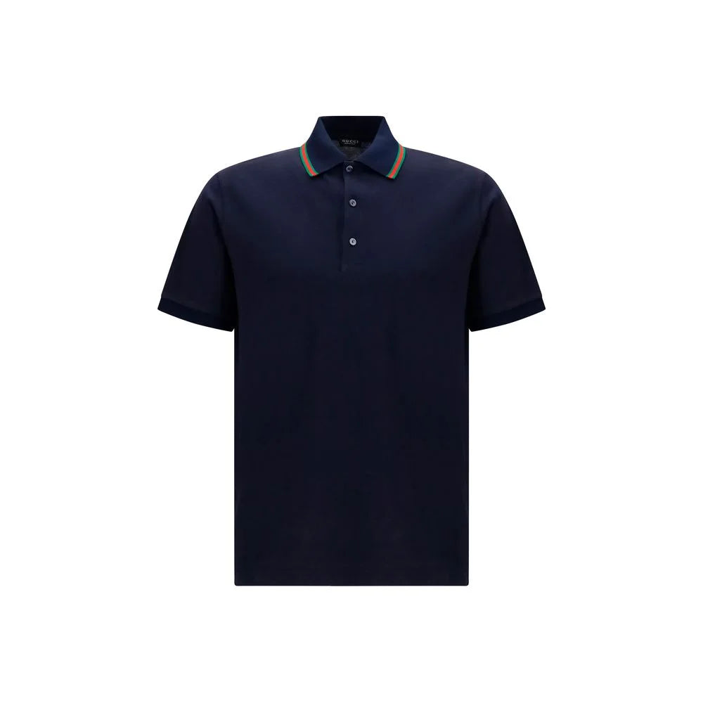 Gucci Blue Cotton Polo Shirt
