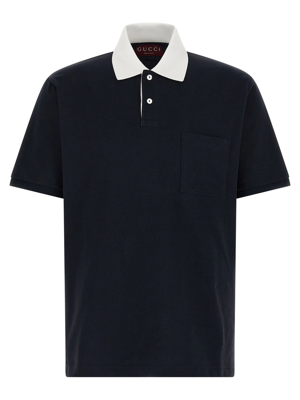 Camisa polo de algodão azul Gucci