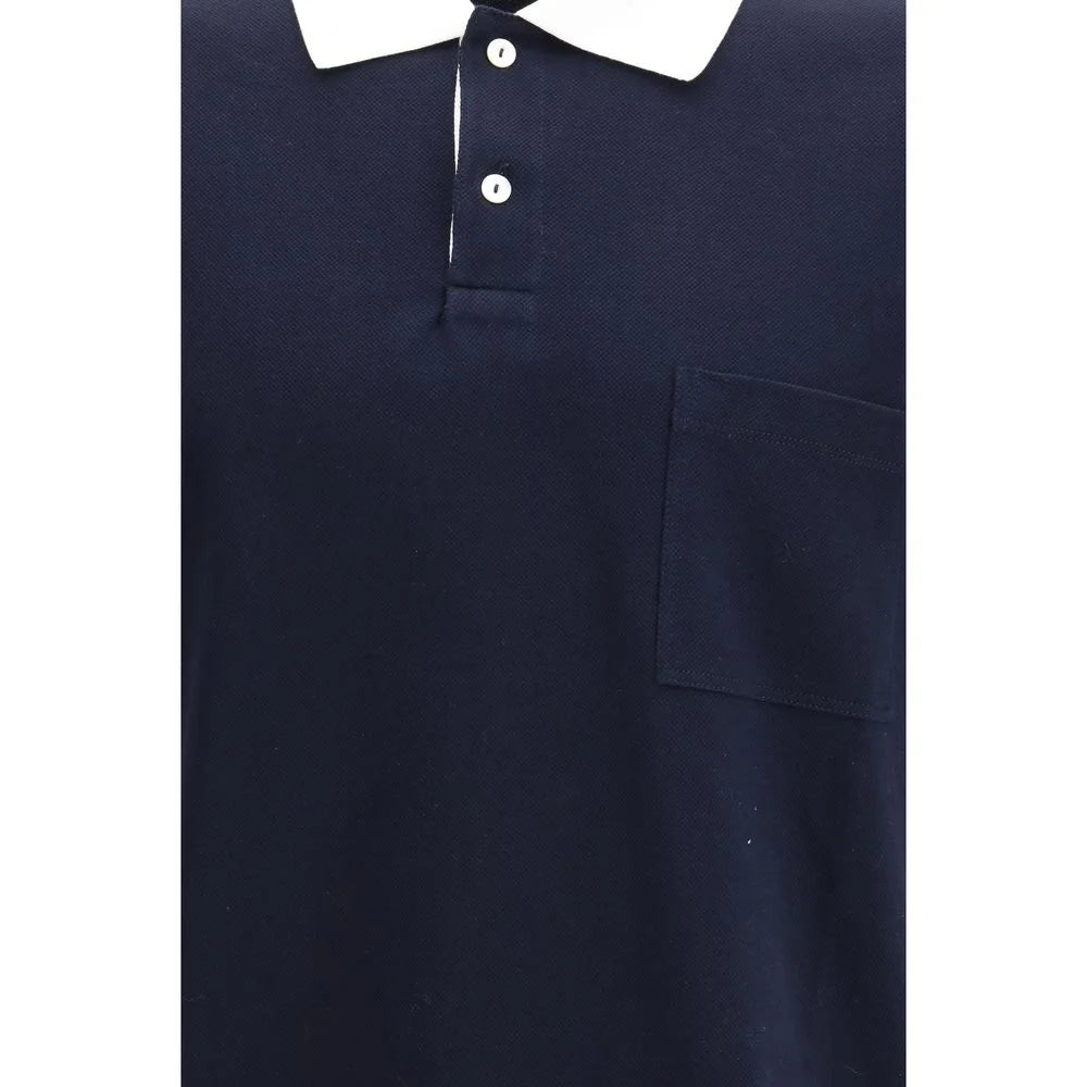 Gucci Blue Cotton Polo Shirt - M