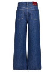 Gucci Blue Cotton Relaxed Fit Jeans - 27