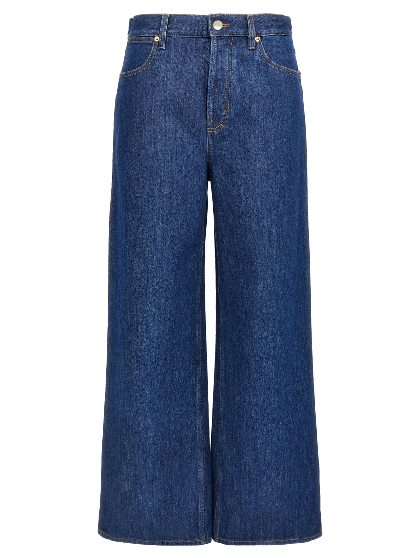 Gucci Blue Cotton Relaxed Fit Jeans - 27