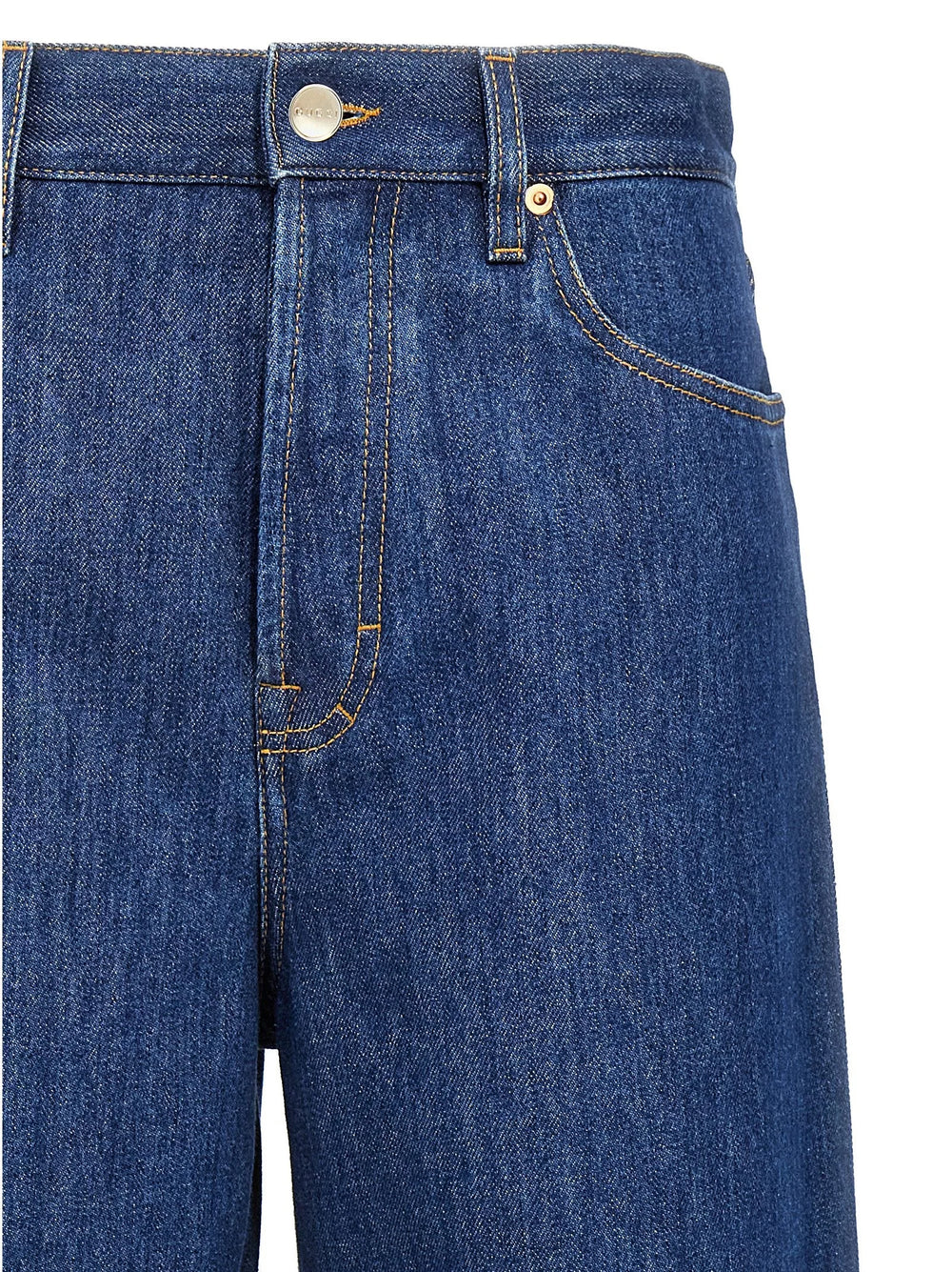 Gucci Blue Cotton Relaxed Fit Jeans - 27