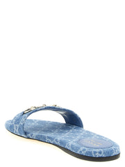 Gucci Blue Cotton Slides - EU39/US9
