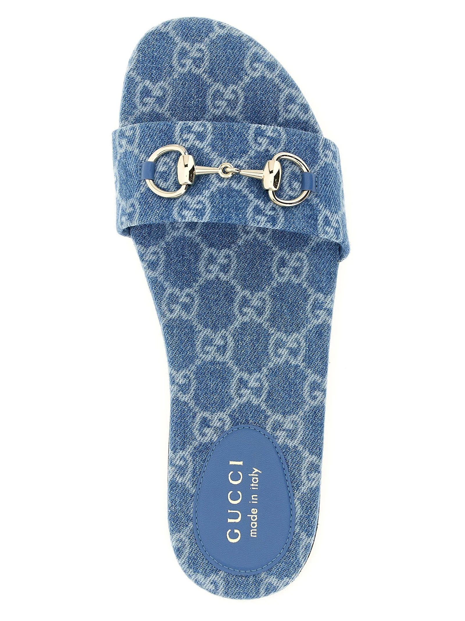 Gucci Blue Cotton Slides - EU39/US9