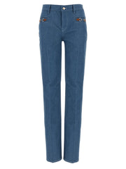 Gucci Blue Cotton Straight-Leg Jeans