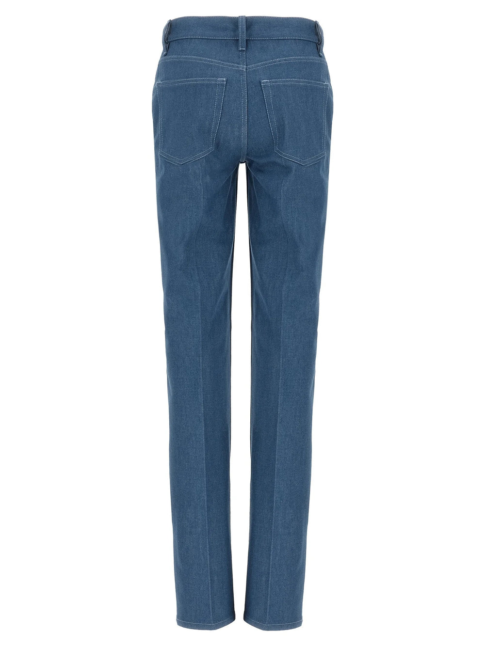 Gucci Blue Cotton Straight-Leg Jeans