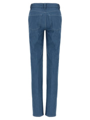 Gucci Blue Cotton Straight-Leg Jeans