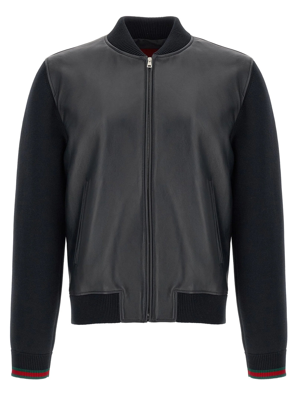 Gucci Blue Lamb Leather Leather Jacket