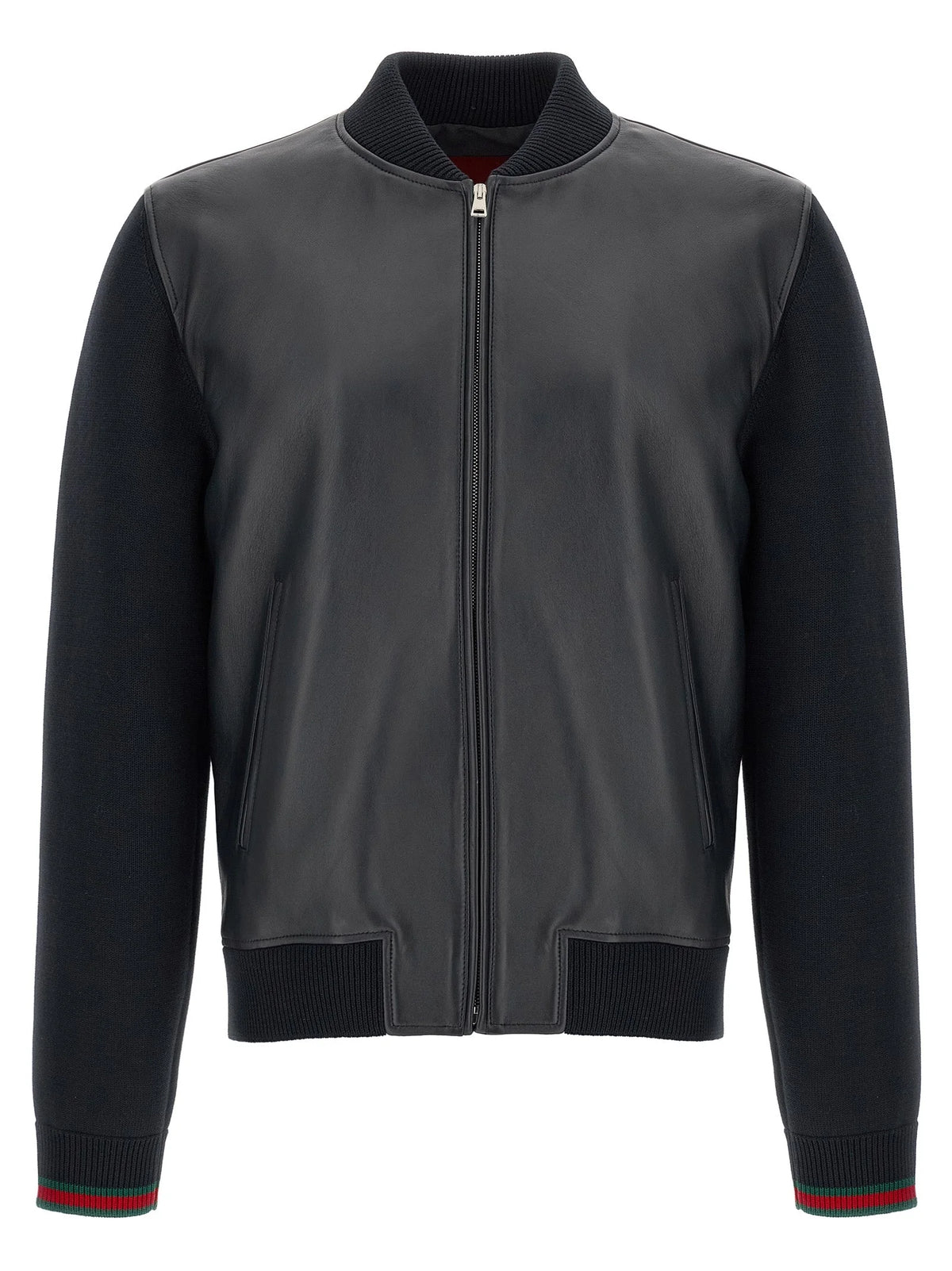 Gucci Blue Lamb Leather Leather Jacket