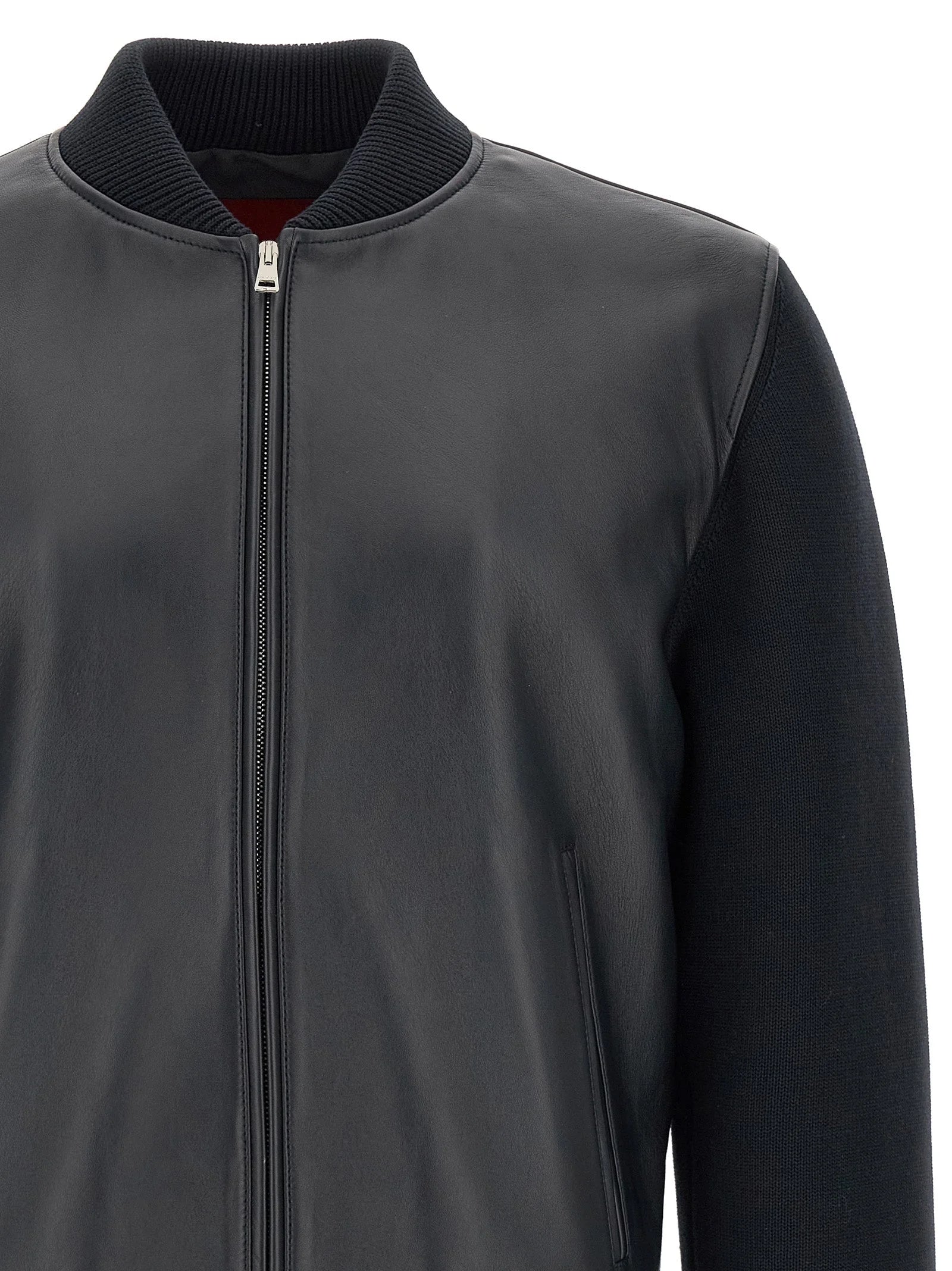 Gucci Blue Lamb Leather Leather Jacket