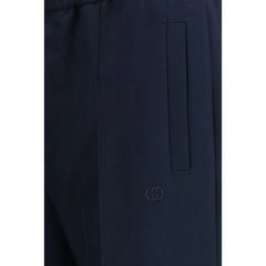 Gucci Blue Polyester Casual Pants