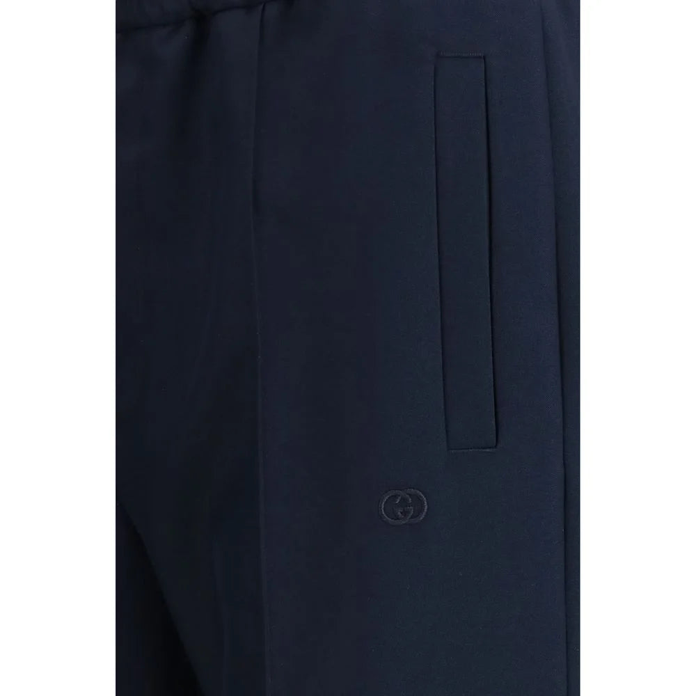 Gucci Blue Polyester Casual Pants