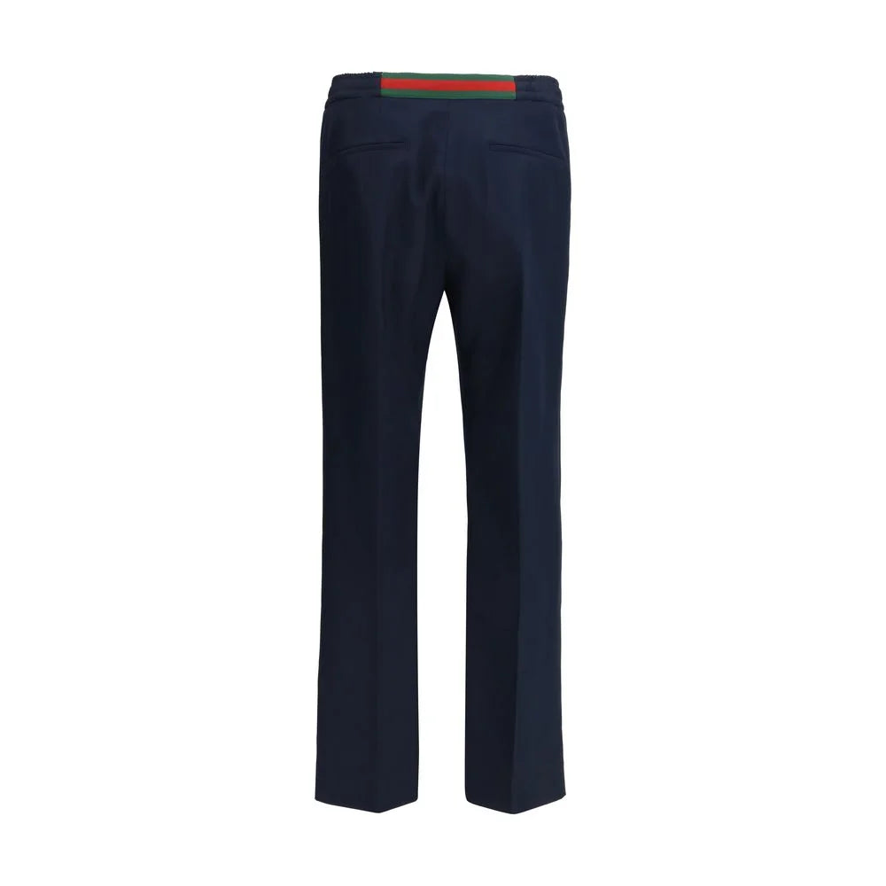 Gucci Blue Polyester Casual Pants