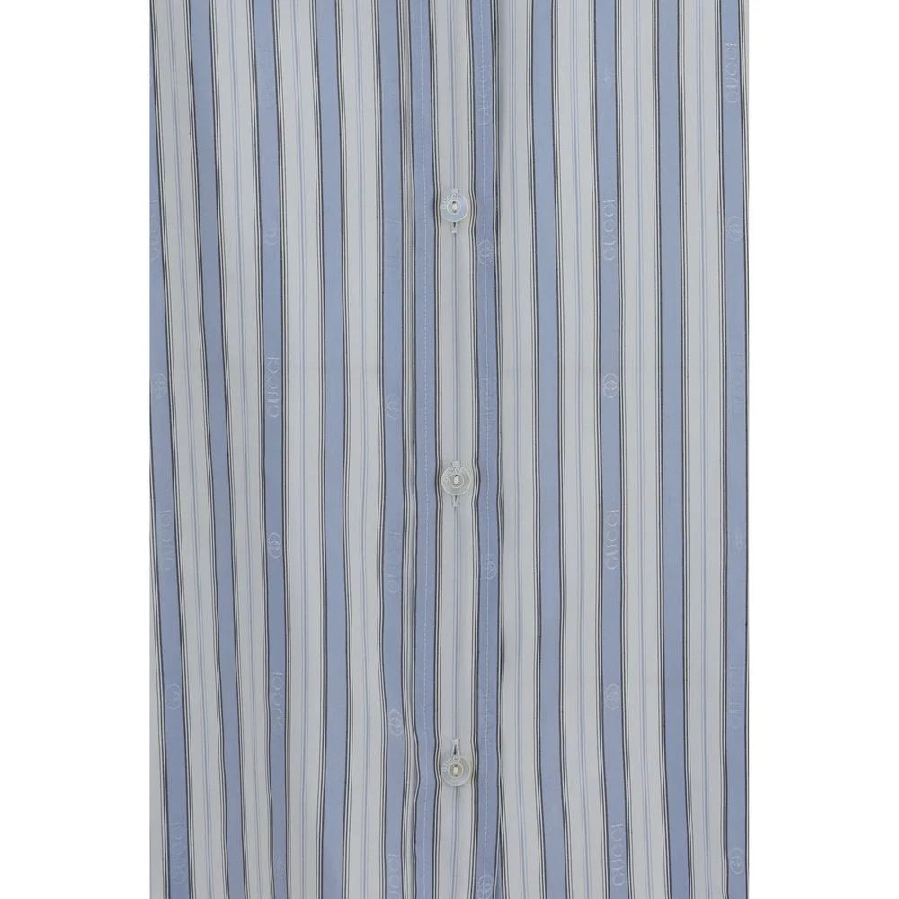 Gucci Blue Silk Shirt