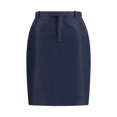 Gucci Blue Silk Skirt