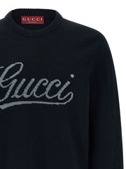 Gucci Blue Wool Cardigan
