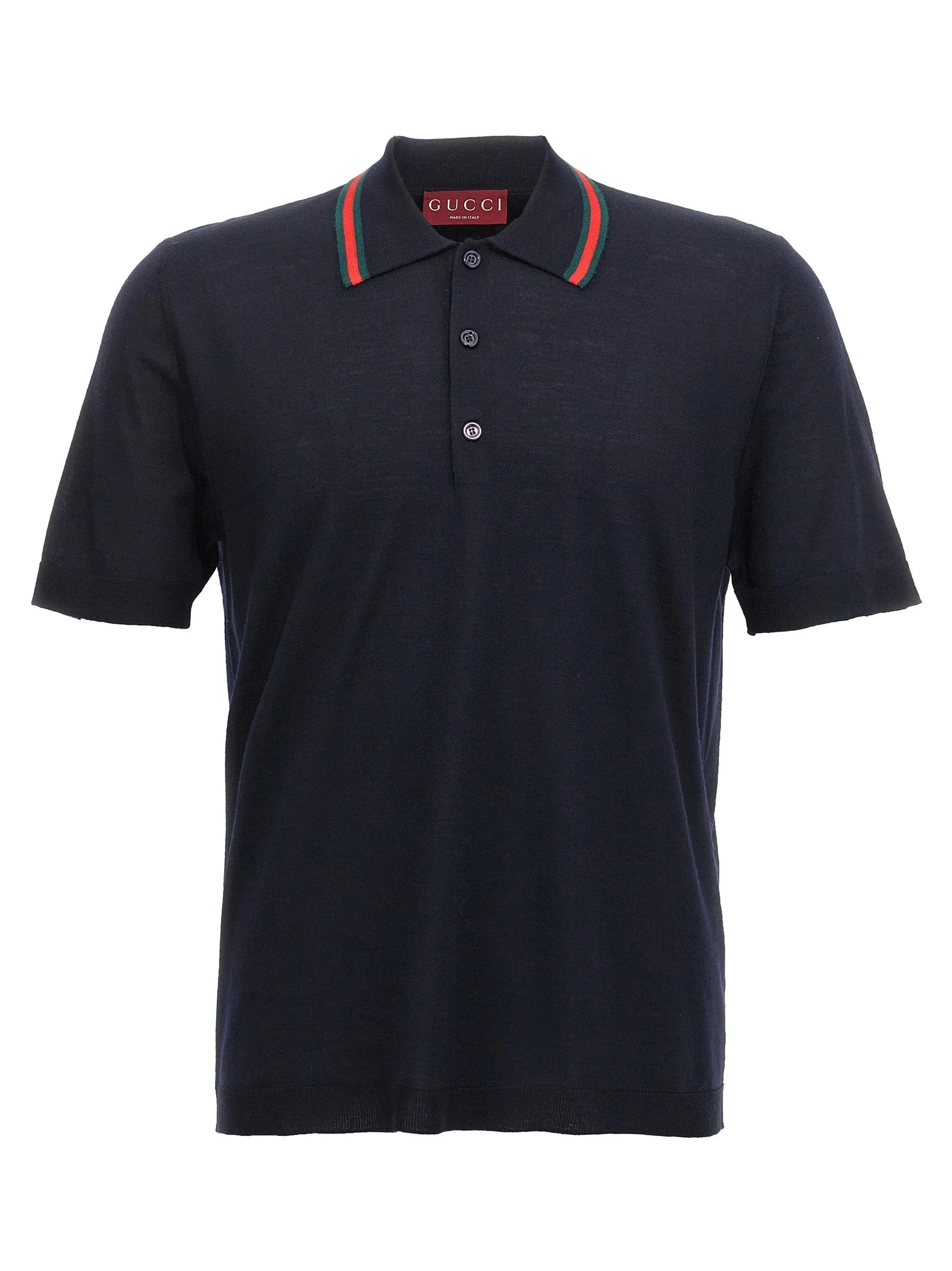 Gucci Blue Wool Polo Shirt - L