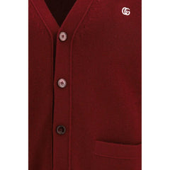 Gucci Bordeaux Wool Cardigan - M
