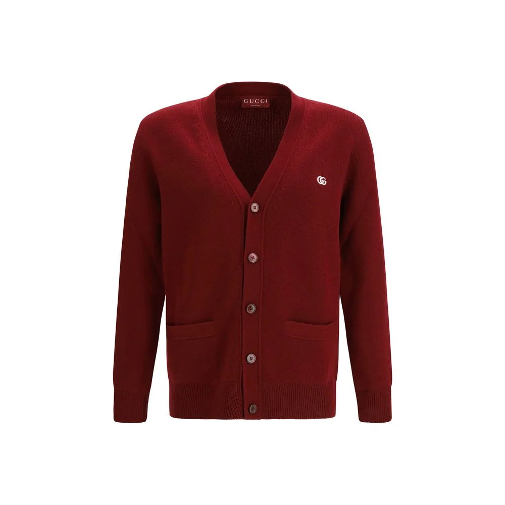 Gucci Bordeaux Wool Cardigan - M