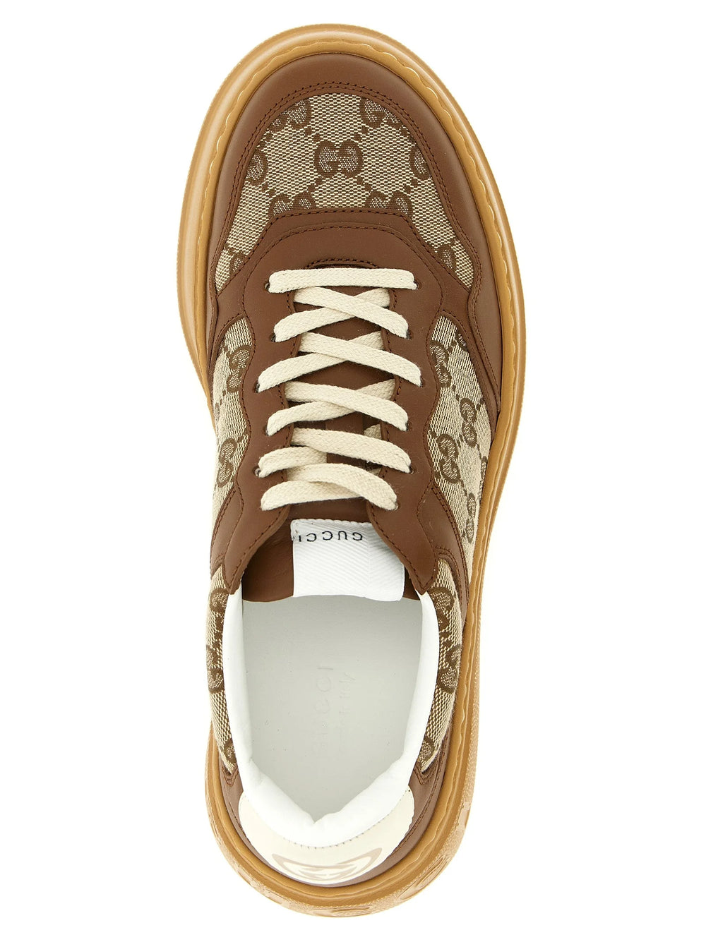 Gucci Brown Calfskin Chunky Sneakers - EU35/US5