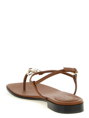 Gucci Brown Calfskin Flat Sandals