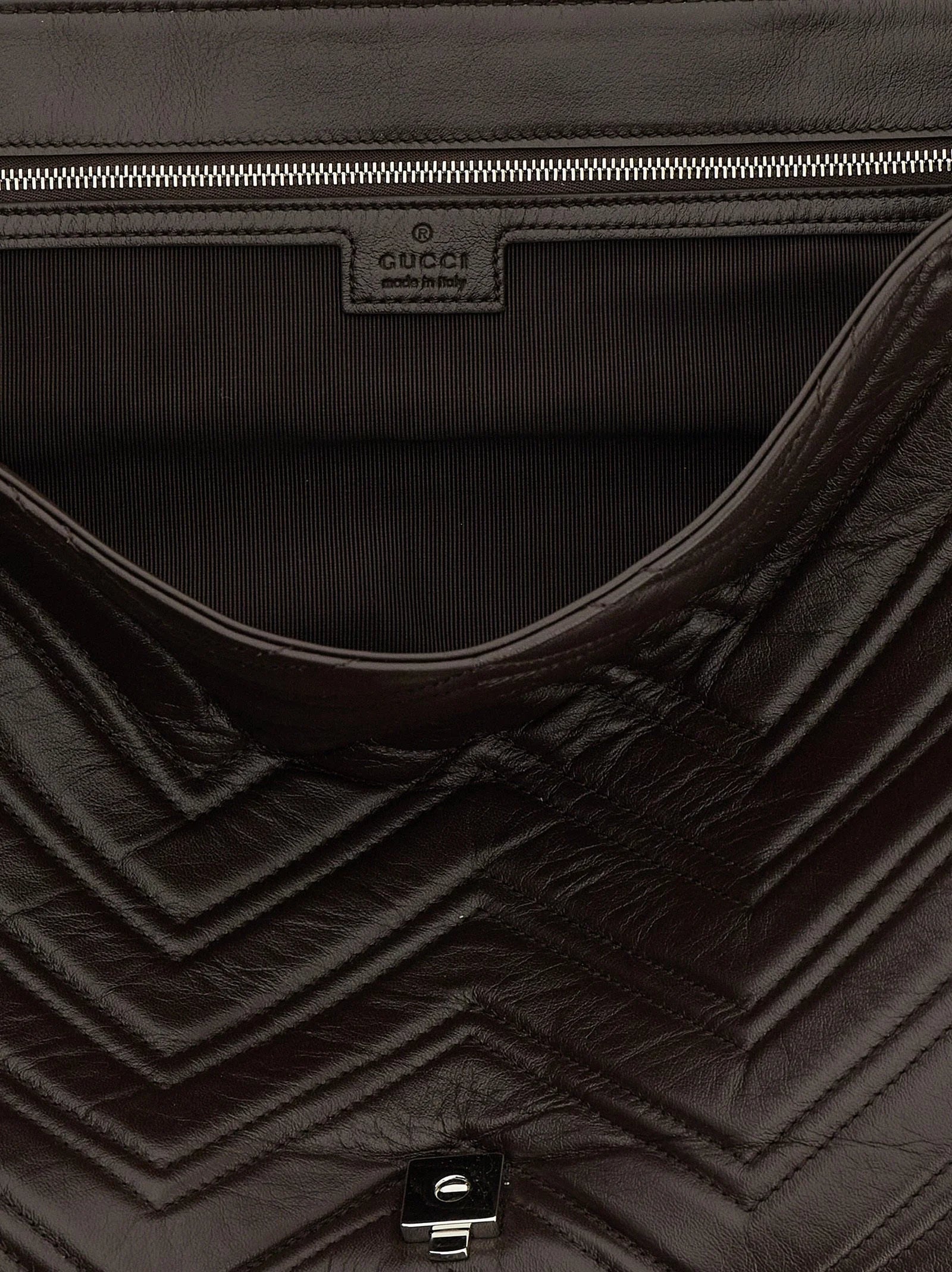 Gucci Brown Calfskin Shoulder Bag