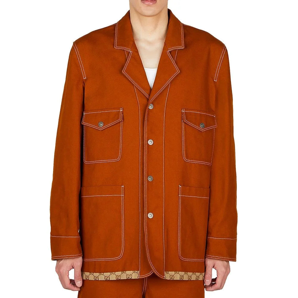 Gucci Καφέ Παλτό από Βαμβάκι - 48 | M
