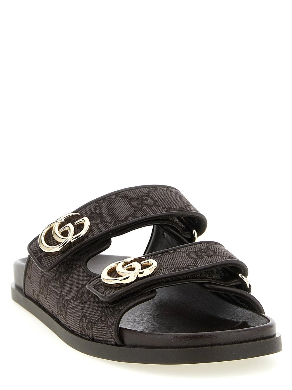Pantofle Gucci z hnědé bavlny