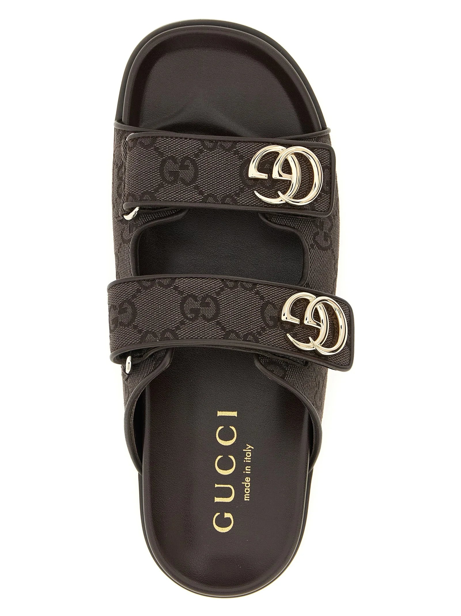 Pantofle Gucci z hnědé bavlny