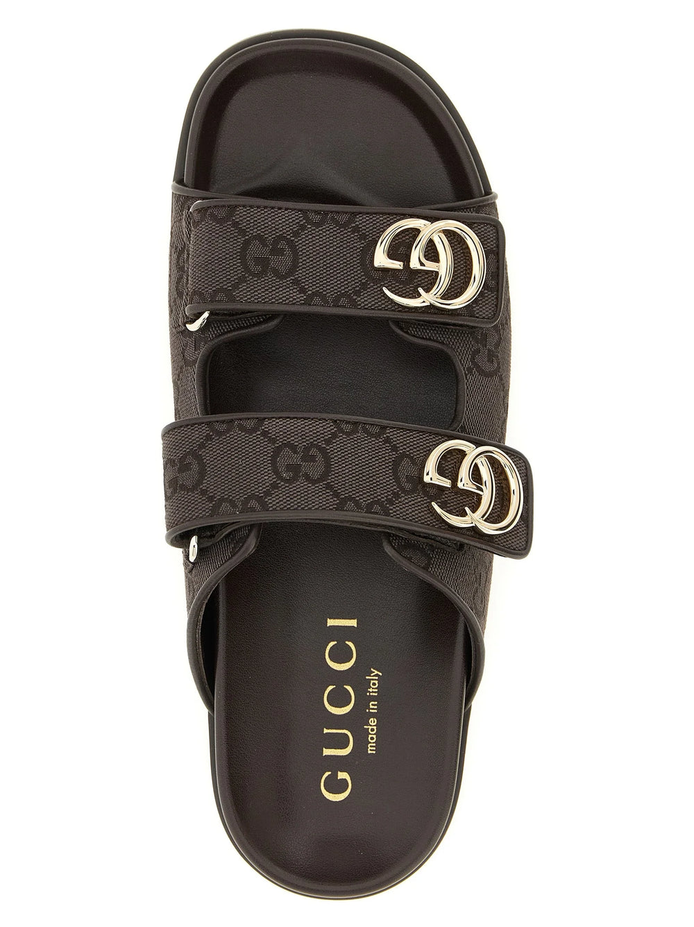 Pantofle Gucci z hnědé bavlny