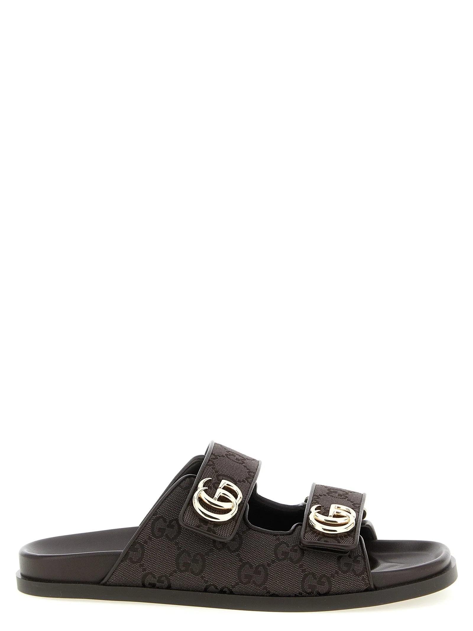 Pantofle Gucci z hnědé bavlny