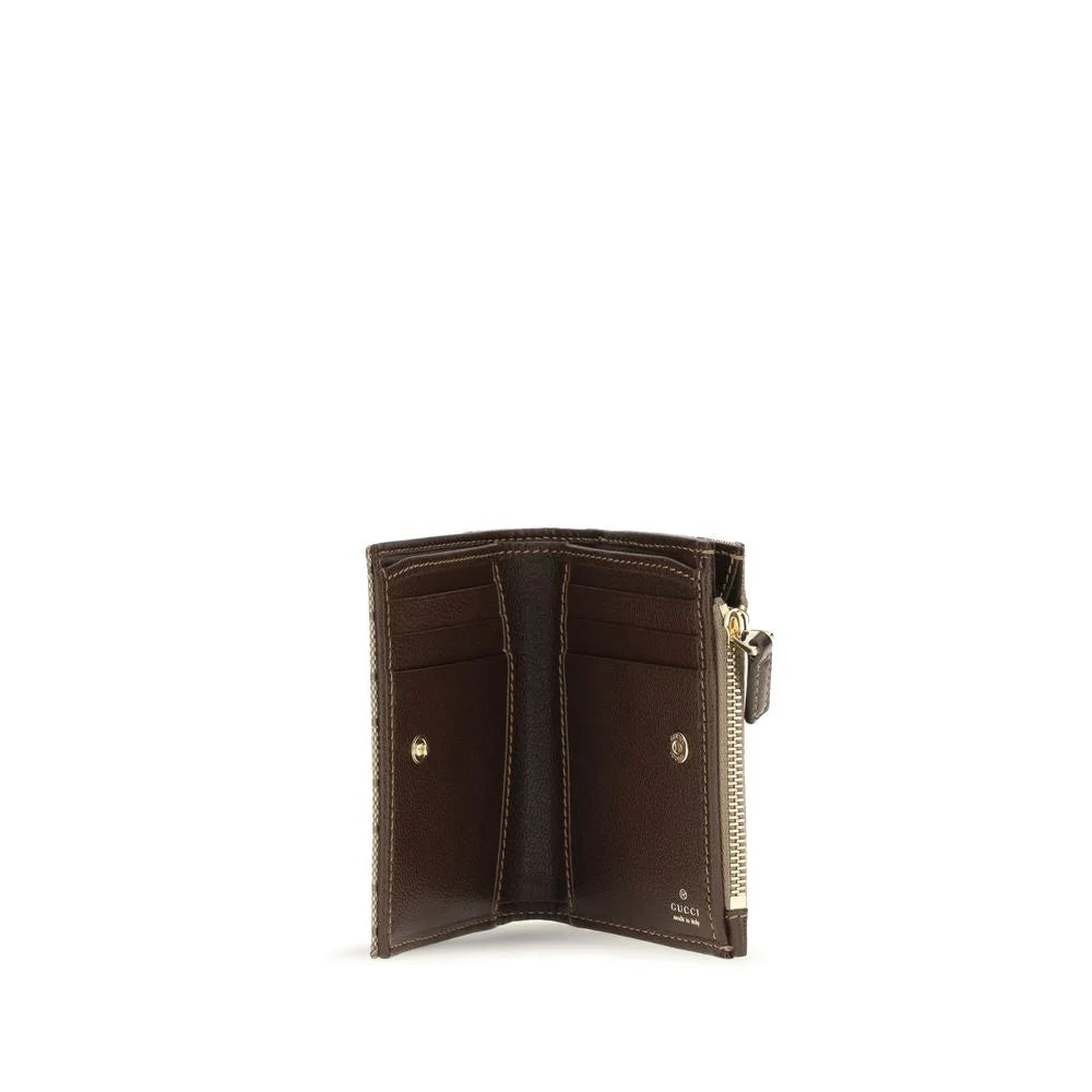 Portefeuille Gucci en coton marron