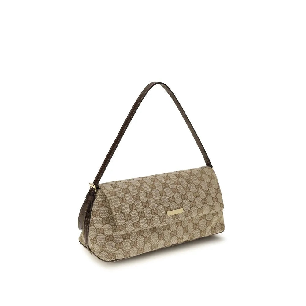Gucci Hnědá látková kabelka