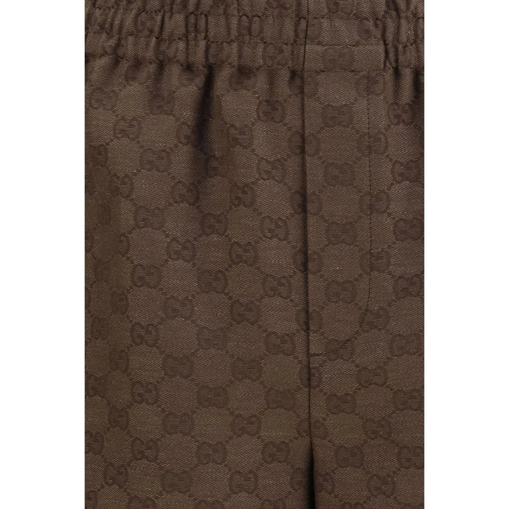 Gucci Brown Linen Bermuda Shorts
