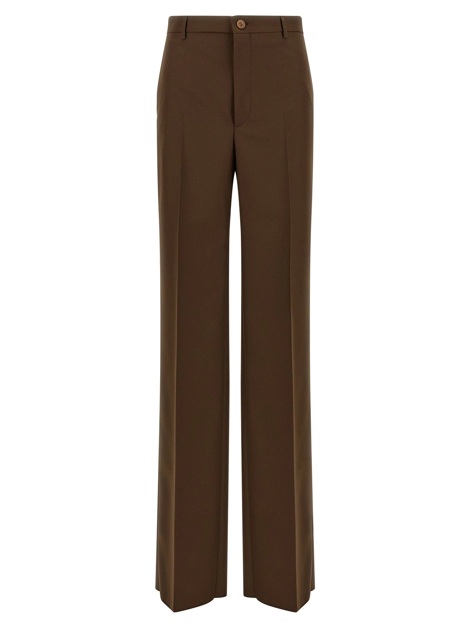 Gucci Brown Polyester Dress Pants