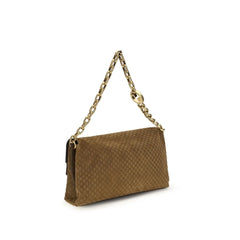 Gucci Hnědá semišová kožená kabelka