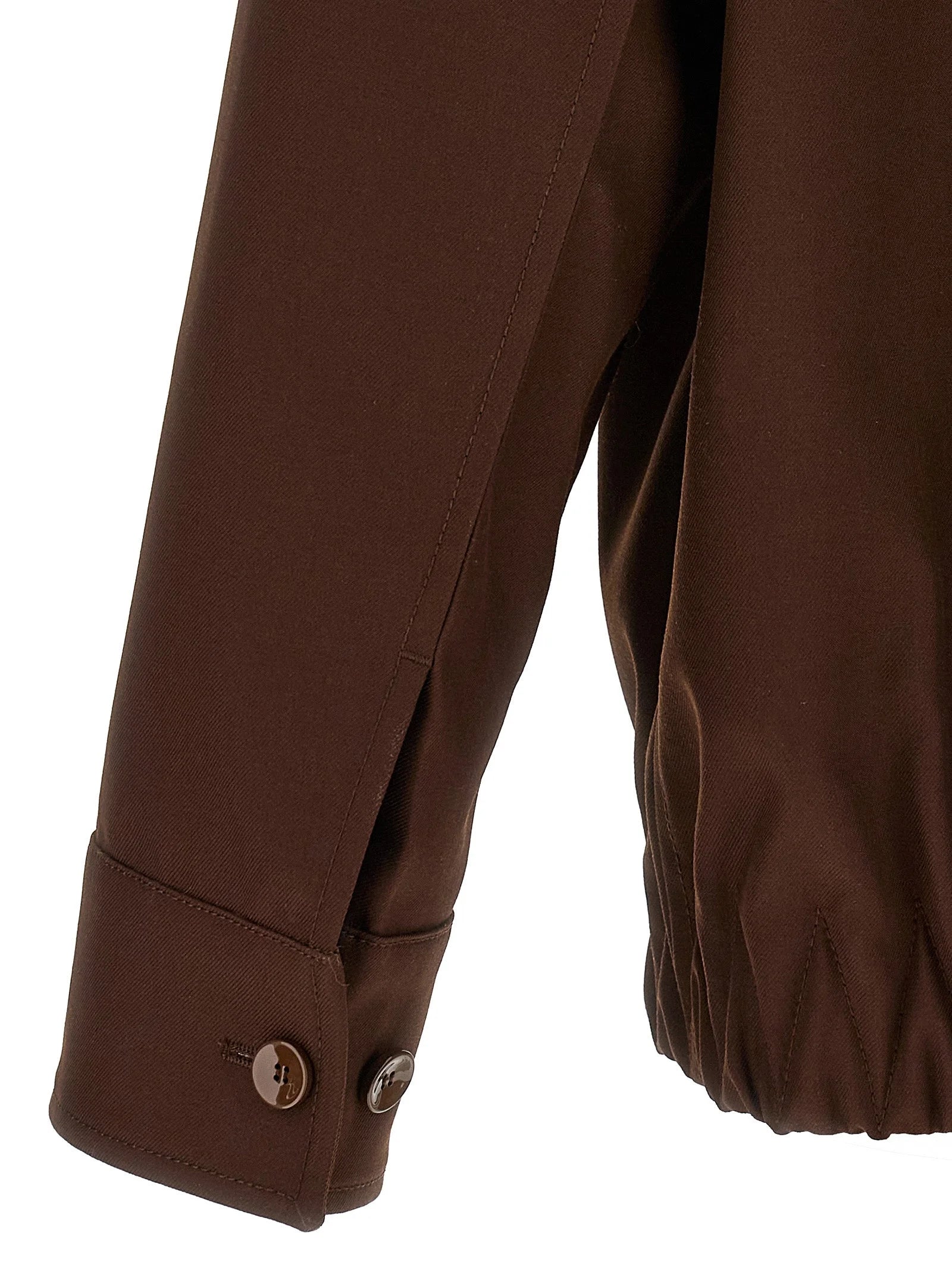 Gucci Brown Wool Full-Length Jacket