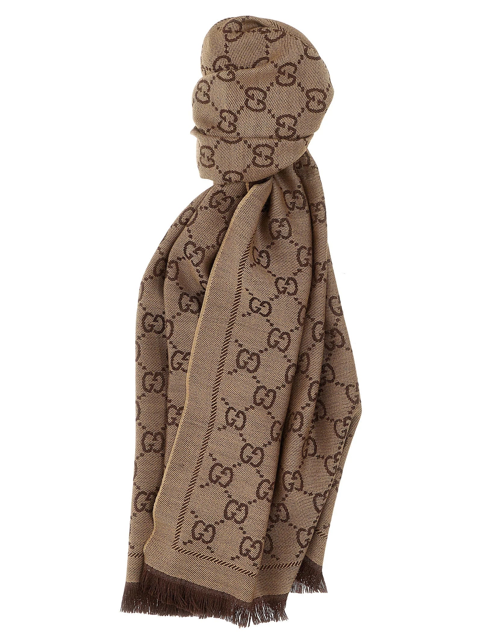 Gucci Brown Wool Scarf