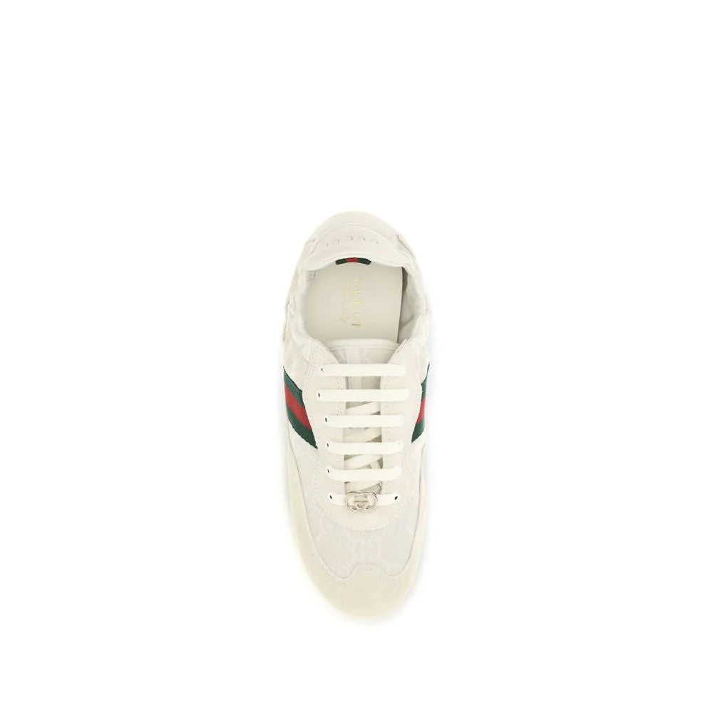 Gucci Cream Calf Leather Bos Taurus Low Top Sneakers