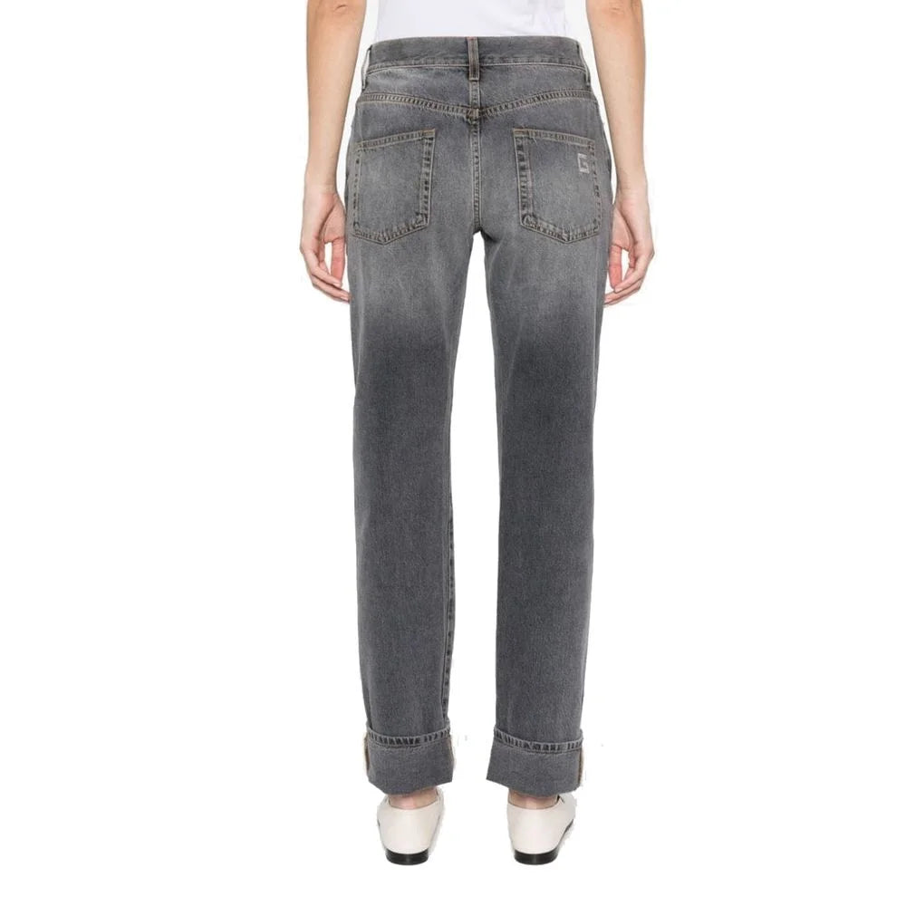 Gucci Gray Cotton Relaxed Fit Jeans - W25 | IT39