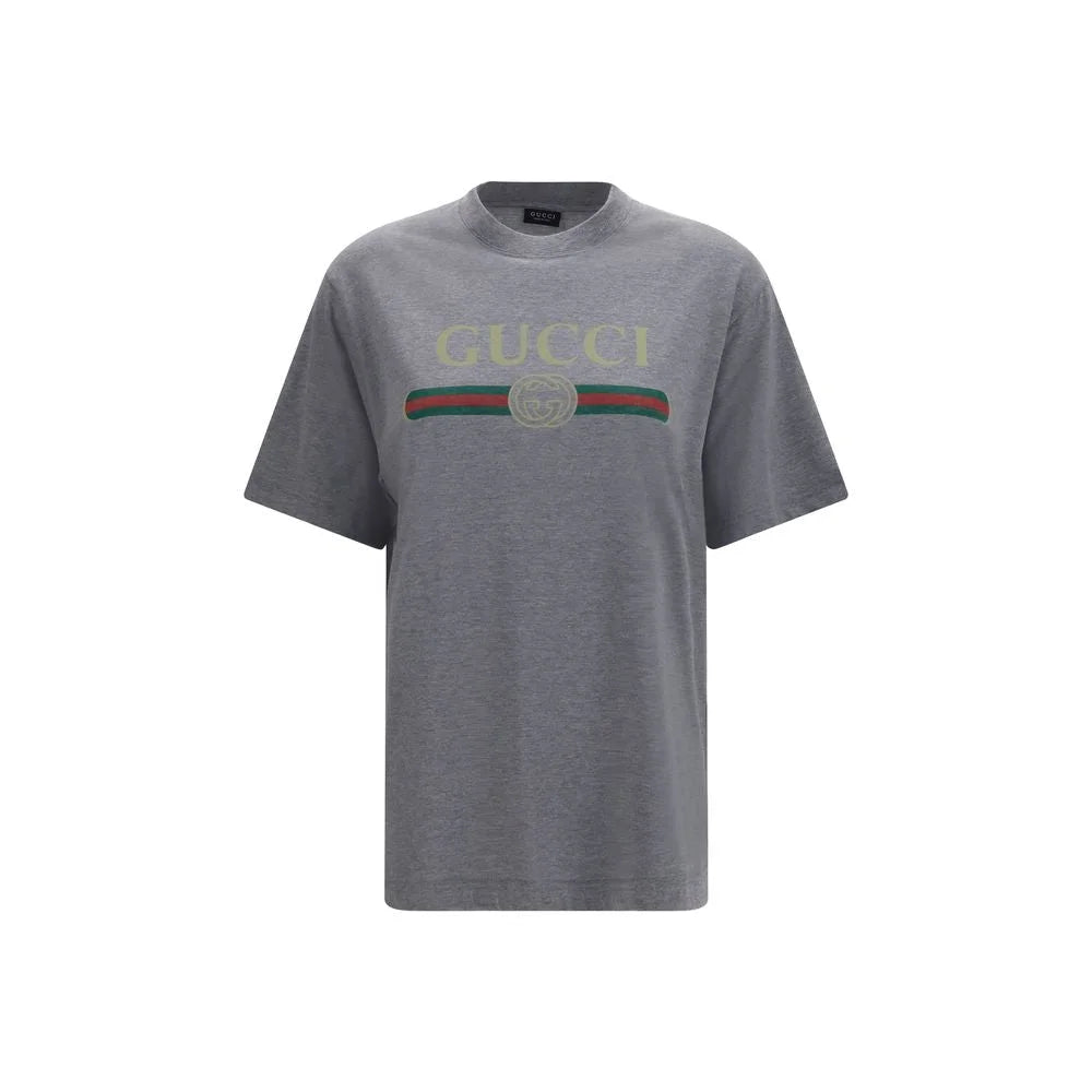 Gucci Gray Cotton T-Shirt - S